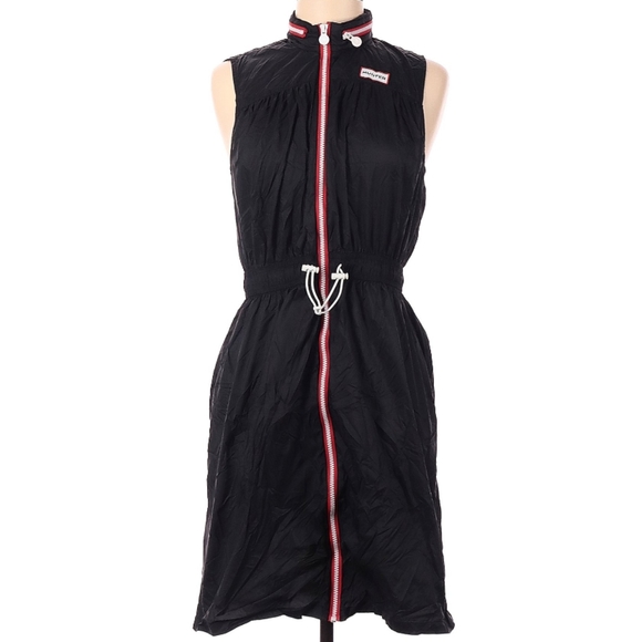 Hunter for Target Nylon Black Zip Front Dress Sz M - Picture 4 of 6